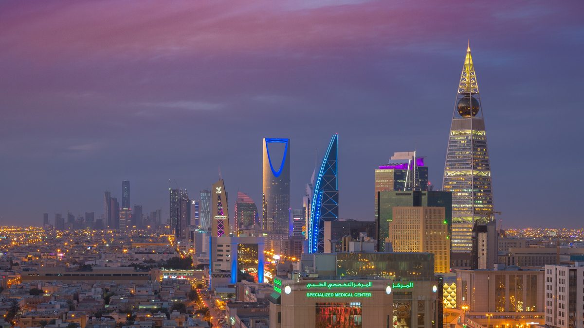 Riyadh at dusk. The Esports World Cup is scheduled to return to the city in 2027.