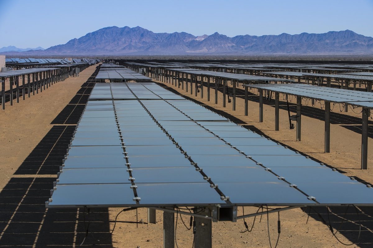 Photovoltaic arrays of the kind tendered through the National Renewable Energy Program.